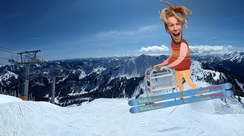 Screenshot illustrating a skiing tip